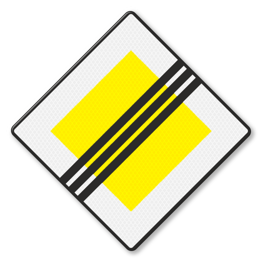 Verkeersbord RVV B02 - Einde voorrangsweg Verkeersbord RVV B02 - Einde voorrangsweg