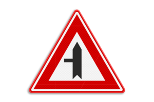 Traffic sign RVV B04 - Priority intersection side road left