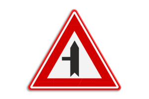 Verkeersbord RVV B04 - Voorrangskruispunt zijweg links