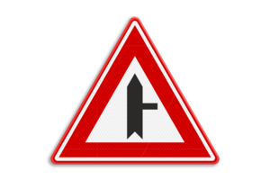 Traffic sign RVV B05 - Priority intersection side road right