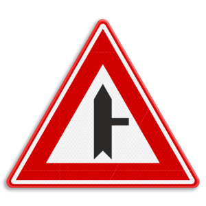 Verkeersbord RVV B05 - Voorrangskruispunt zijweg rechts