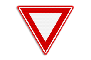 Verkeersbord RVV B06 - Voorrangskruising - voorrang verlenen Verkeersbord RVV B06 - Voorrangskruising - voorrang verlenen