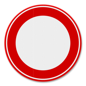 Traffic sign RVV C01 - Forbidden to drive in Traffic sign RVV C01 - Forbidden to drive in