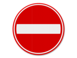 Verkeersbord RVV C02 - Eenrichtingsweg in deze richting gesloten
