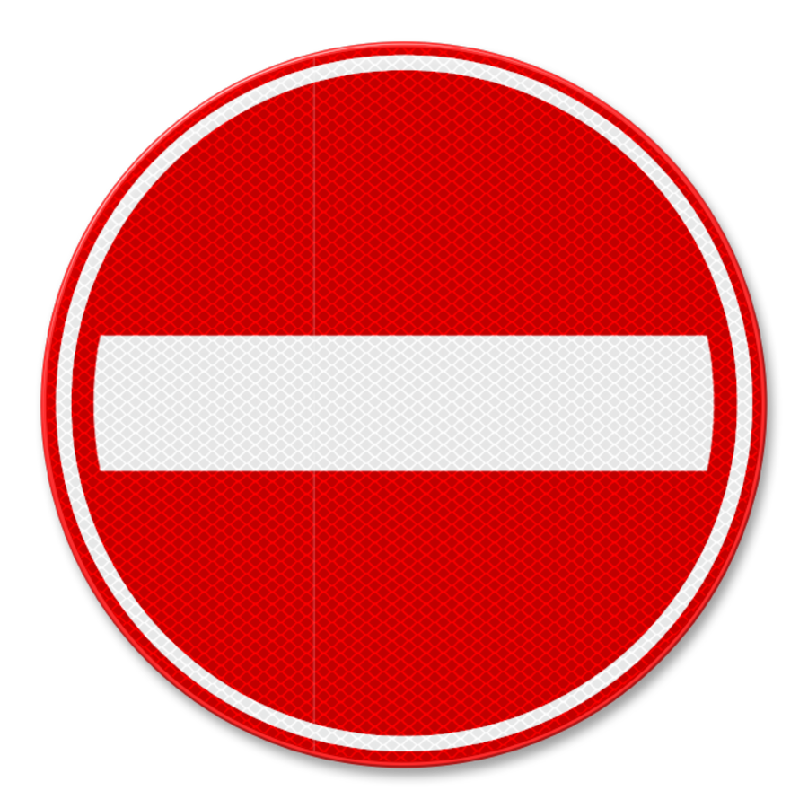 Traffic sign RVV C02 - One way road Traffic sign RVV C02 - One way road