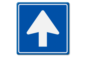 Traffic sign RVV C03 - One-way road