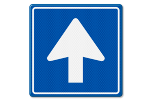 Traffic sign RVV C03 - One-way road Traffic sign RVV C03 - One-way road