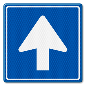 Verkeersbord RVV C03 - Eenrichtingsweg Verkeersbord RVV C03 - Eenrichtingsweg