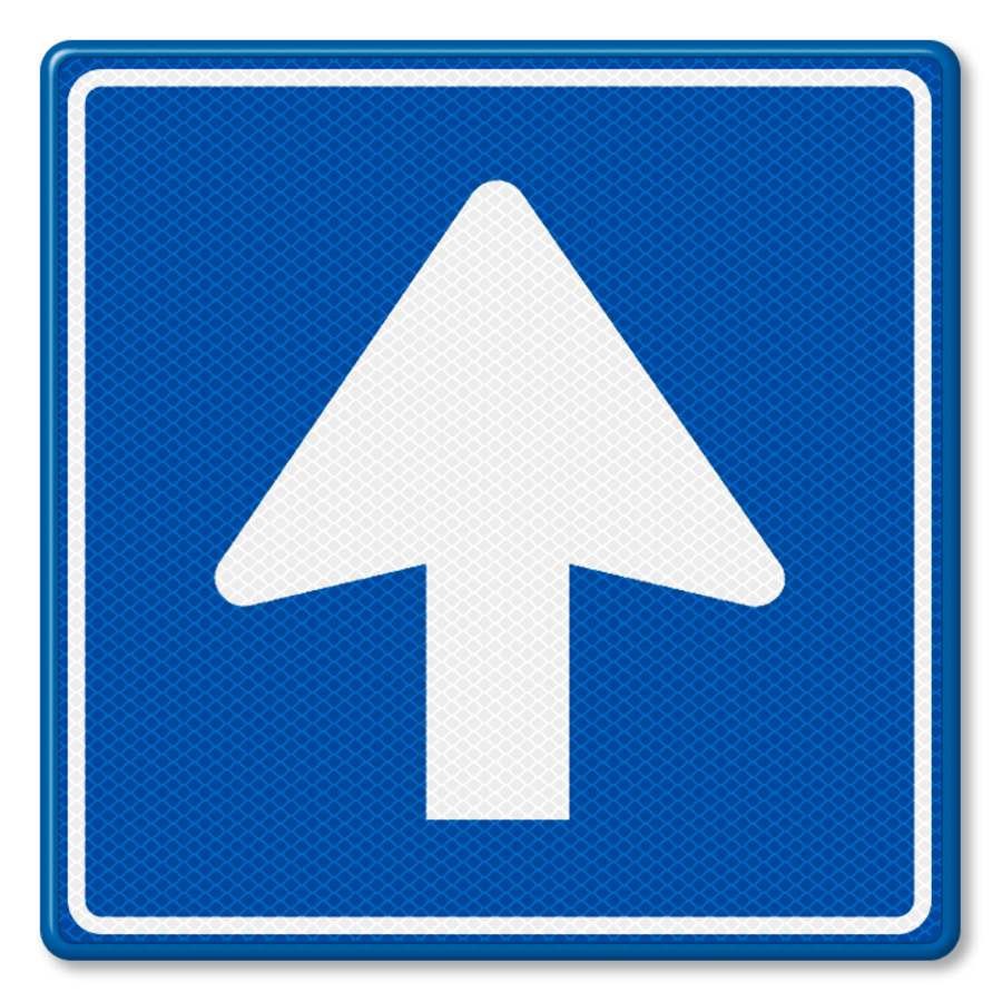 Traffic sign RVV C03 - One-way road