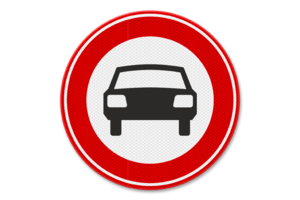 Traffic sign RVV C06 - Closed to motor vehicles