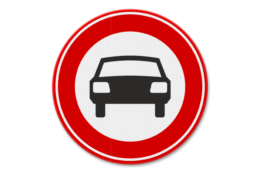 Traffic sign RVV C06 - Closed to motor vehicles