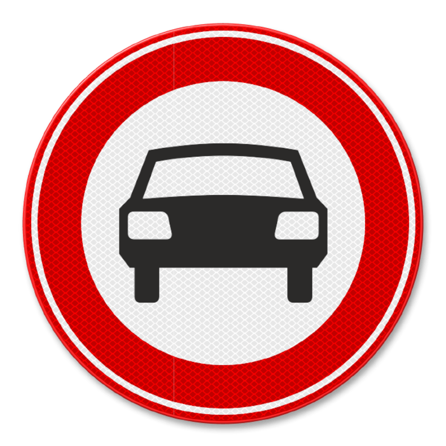 Traffic sign RVV C06 - Closed to motor vehicles