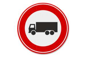 Traffic sign RVV C07 - Closed for trucks