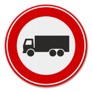 Traffic sign RVV C07 - Closed for trucks