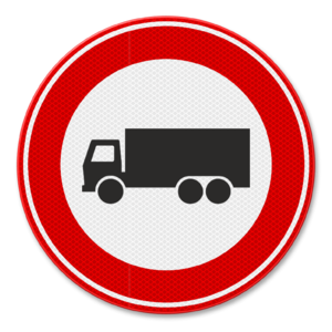Traffic sign RVV C07 - Closed for trucks Traffic sign RVV C07 - Closed for trucks