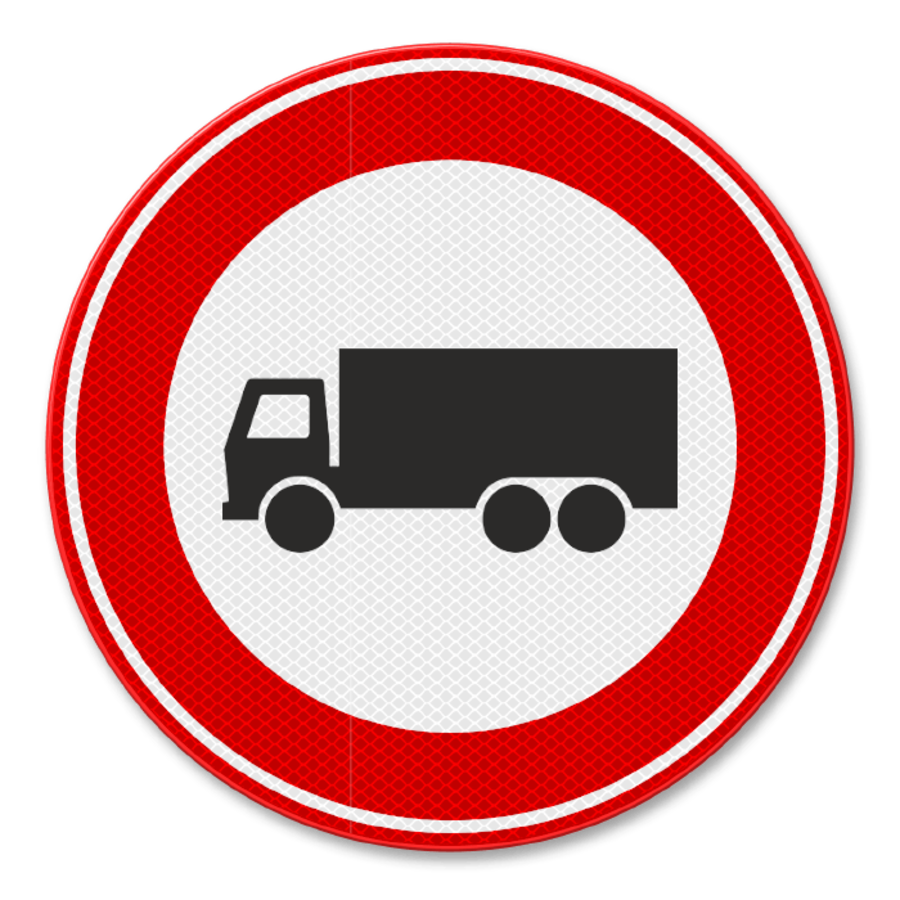 Traffic sign RVV C07 - Closed for trucks