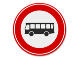 Traffic sign RVV C07a - Closed for buses