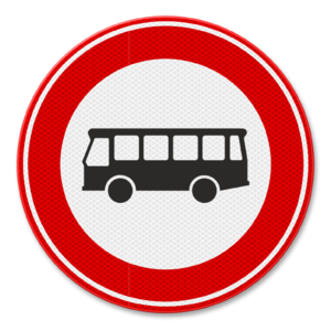 Traffic sign RVV C07a - Closed for buses