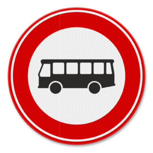Verkeersbord RVV C07a - Gesloten voor bussen