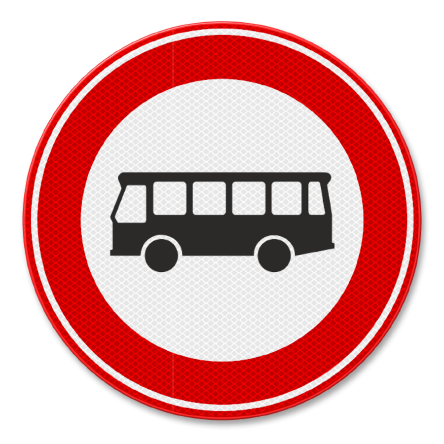 Verkeersbord RVV C07a - Gesloten voor bussen Verkeersbord RVV C07a - Gesloten voor bussen