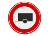 Traffic sign RVV C10 - Closed for trailers