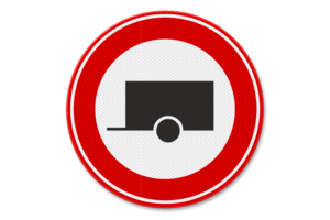 Traffic sign RVV C10 - Closed for trailers Traffic sign RVV C10 - Closed for trailers