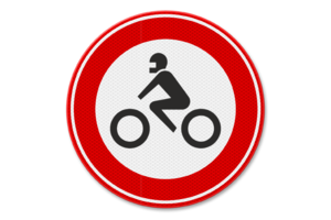 Traffic sign RVV C11 - Forbidden for motorcycles Traffic sign RVV C11 - Forbidden for motorcycles