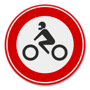 Traffic sign RVV C11 - Forbidden for motorcycles