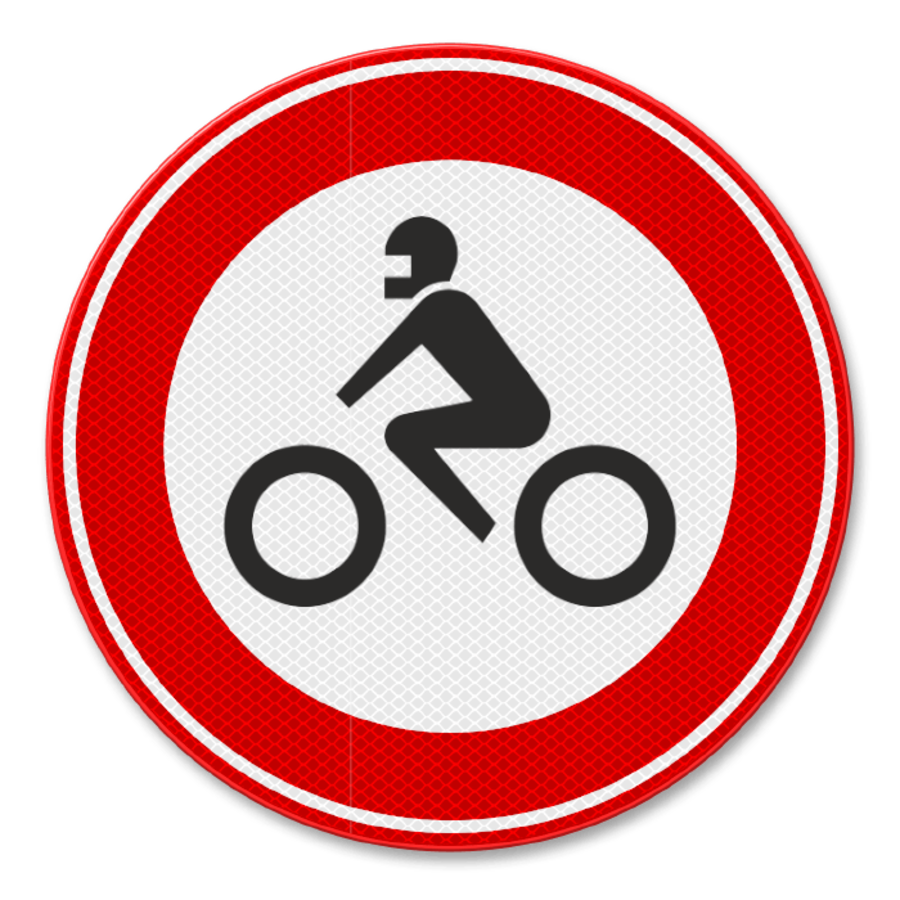 Traffic sign RVV C11 - Forbidden for motorcycles Traffic sign RVV C11 - Forbidden for motorcycles