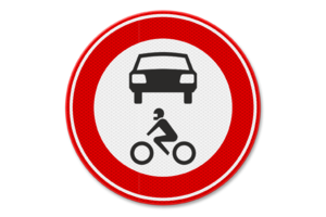 Traffic sign RVV C12 - Forbidden for all motor vehicles