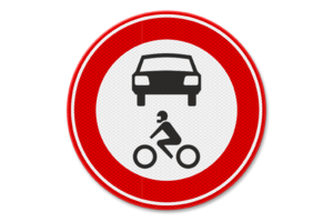 Verkeersbord RVV C12 - Gesloten voor alle motorvoertuigen Verkeersbord RVV C12 - Gesloten voor alle motorvoertuigen