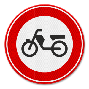 Traffic sign RVV C13 - Forbidden for mopeds