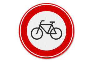 Traffic sign RVV C14 - Forbidden for cyclists Traffic sign RVV C14 - Forbidden for cyclists