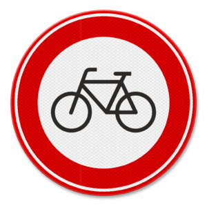 Traffic sign RVV C14 - Forbidden for cyclists Traffic sign RVV C14 - Forbidden for cyclists