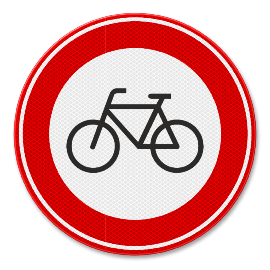 Verkeersbord RVV C14 - Gesloten voor fietsers