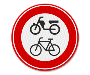 Verkeersbord RVV C15 verboden voor fietsers en bromfietsers kopen - Traffic  Safety Systems
