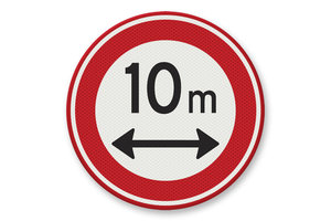 Verkeersbord RVV C17 - Gesloten voor te lange voertuigen Verkeersbord RVV C17 - Gesloten voor te lange voertuigen
