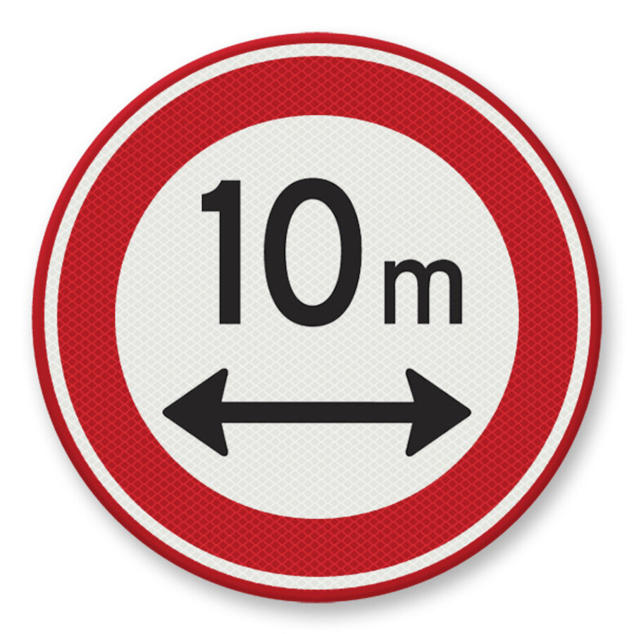 Verkeersbord RVV C17 - Gesloten voor te lange voertuigen Verkeersbord RVV C17 - Gesloten voor te lange voertuigen