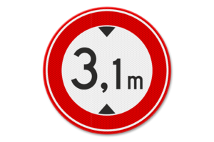 Traffic sign RVV C19 - Forbidden for to high vehicles Traffic sign RVV C19 - Forbidden for to high vehicles