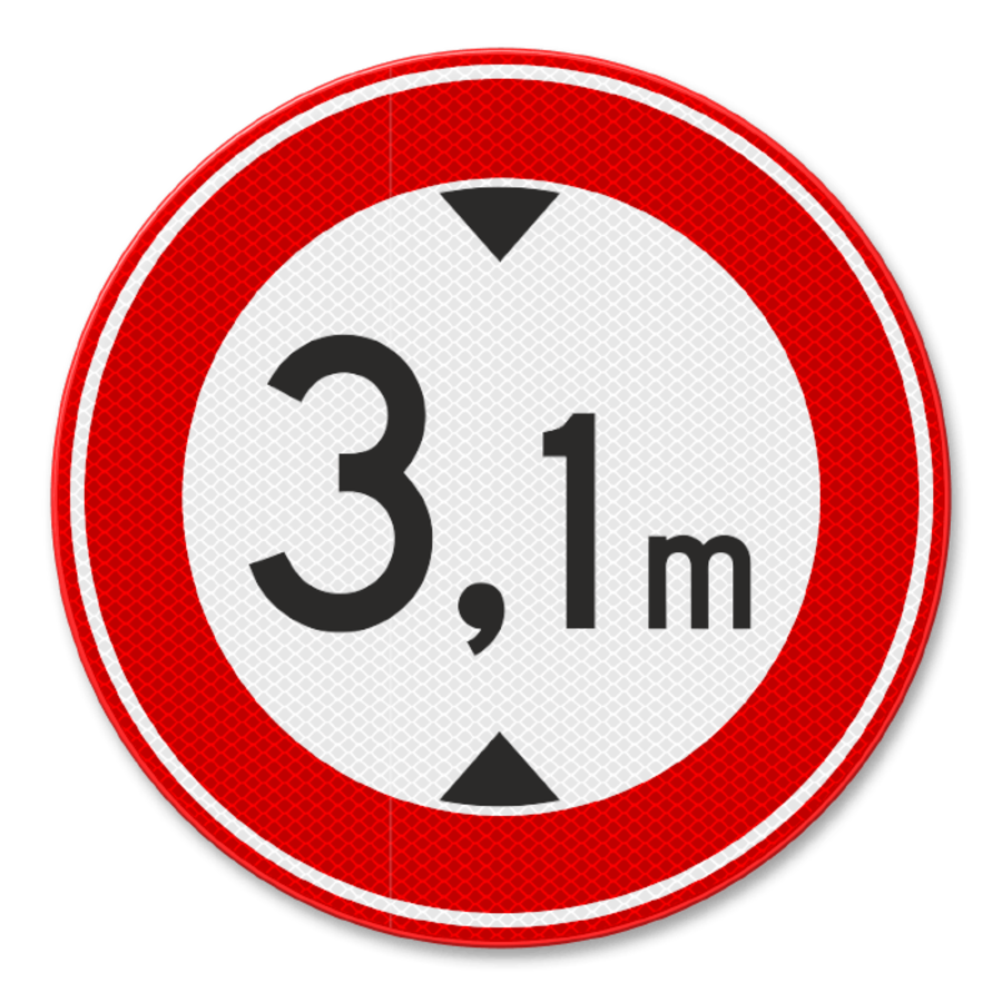 Traffic sign RVV C19 - Forbidden for to high vehicles