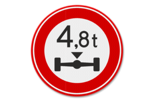 Traffic sign RVV C20 - Forbidden for excessive axle load