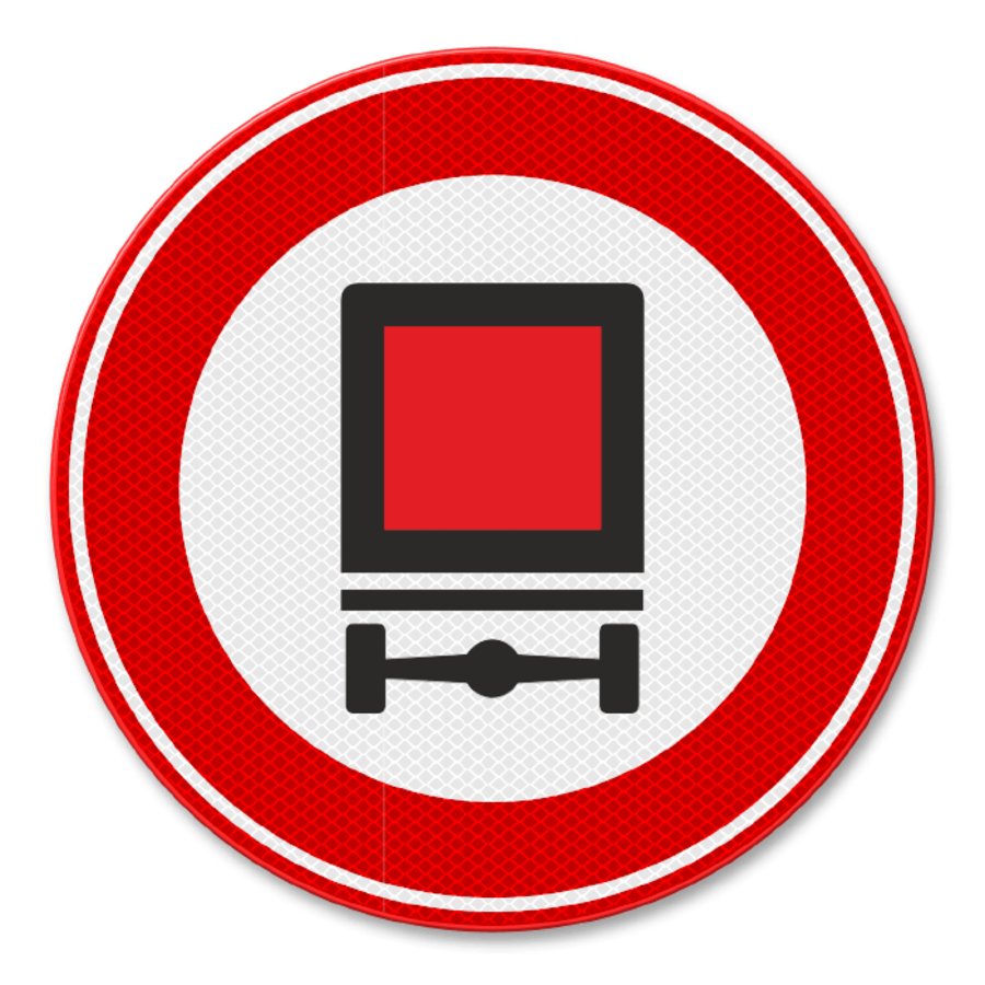 Verkeersbord RVV C22 - Gesloten voor voertuigen met gevaarlijke stoffen Verkeersbord RVV C22 - Gesloten voor voertuigen met gevaarlijke stoffen