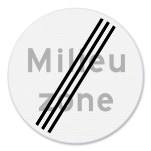 Traffic sign RVV C22b - End environmental zone Traffic sign RVV C22b - End environmental zone