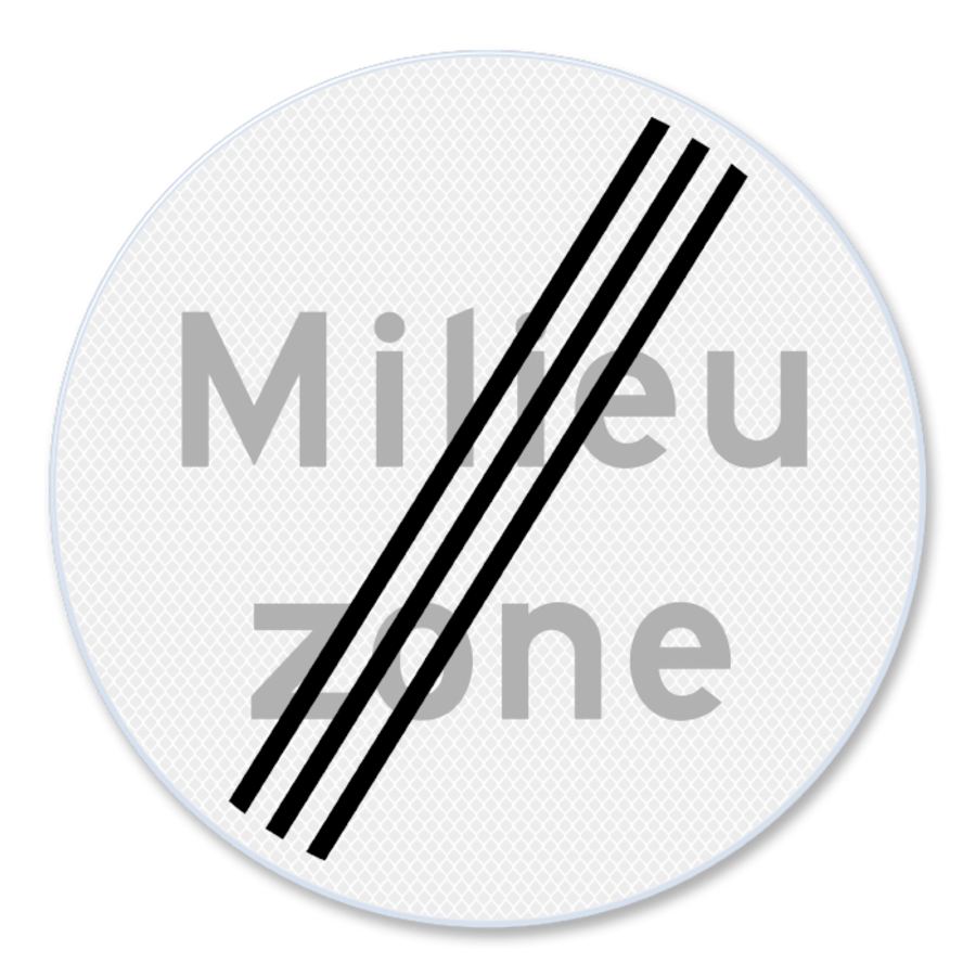 Traffic sign RVV C22b - End environmental zone Traffic sign RVV C22b - End environmental zone