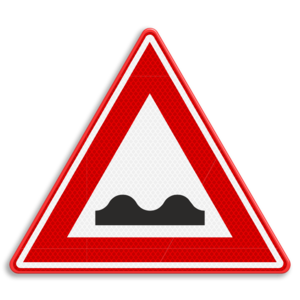 Verkeersbord RVV J01 - Waarschuwing slecht wegdek