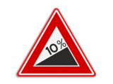 Traffic sign RVV J06 - Steep hill upwards