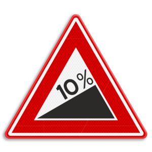 Traffic sign RVV J06 - Steep hill upwards Traffic sign RVV J06 - Steep hill upwards