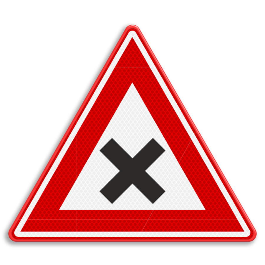 Traffic sign RVV J08 - Dangerous intersection