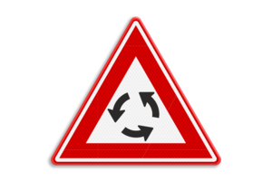 Traffic sign RVV J09 - Roundabaout Traffic sign RVV J09 - Roundabaout