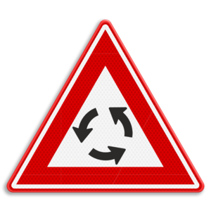 Traffic sign RVV J09 - Roundabaout